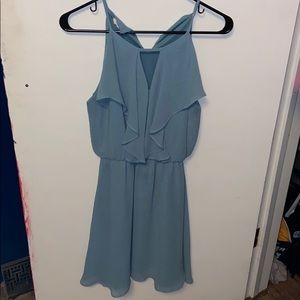 Teal gray dress